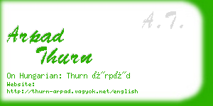 arpad thurn business card